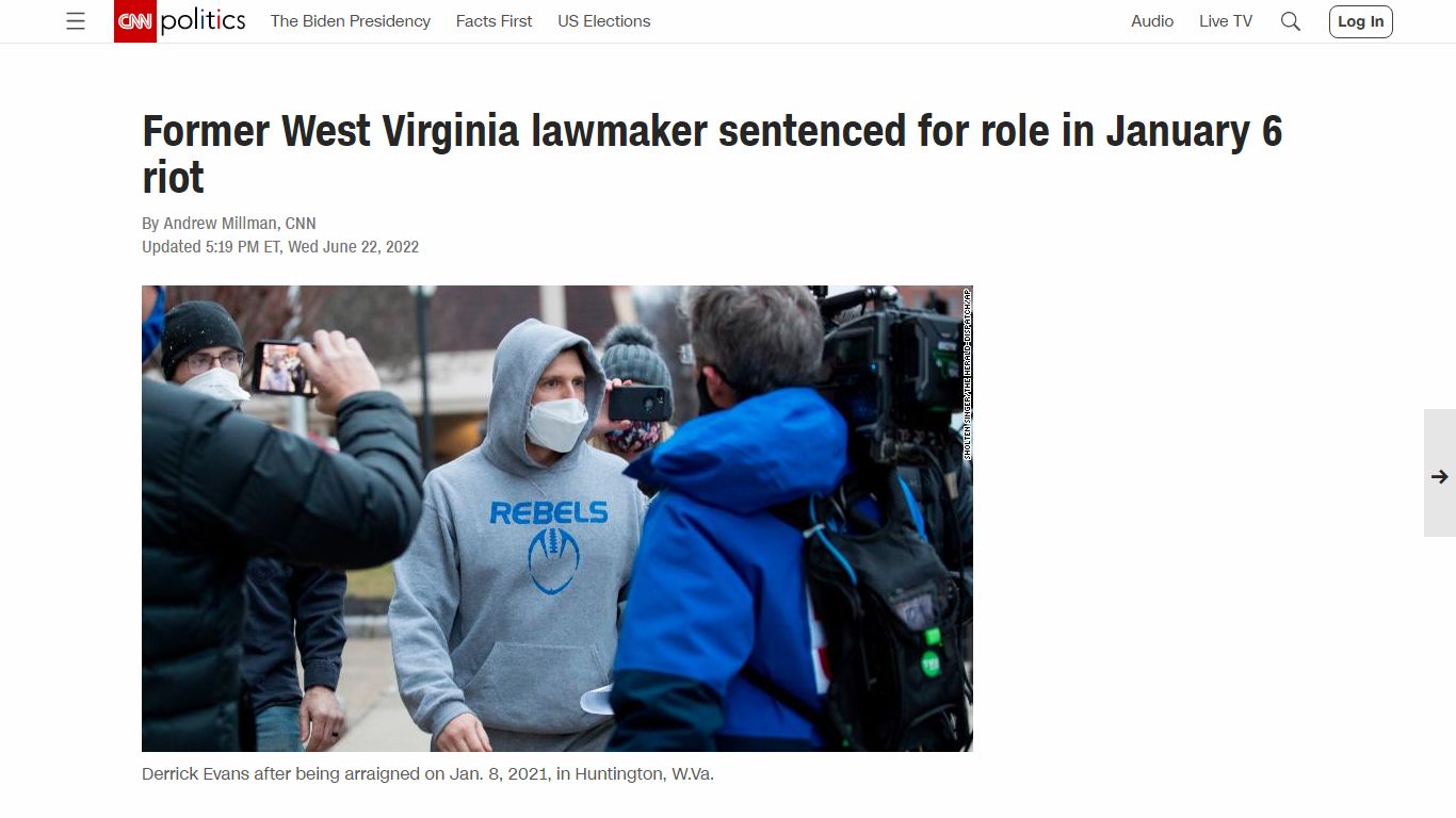 Former West Virginia lawmaker sentenced for role in January 6 riot - CNN