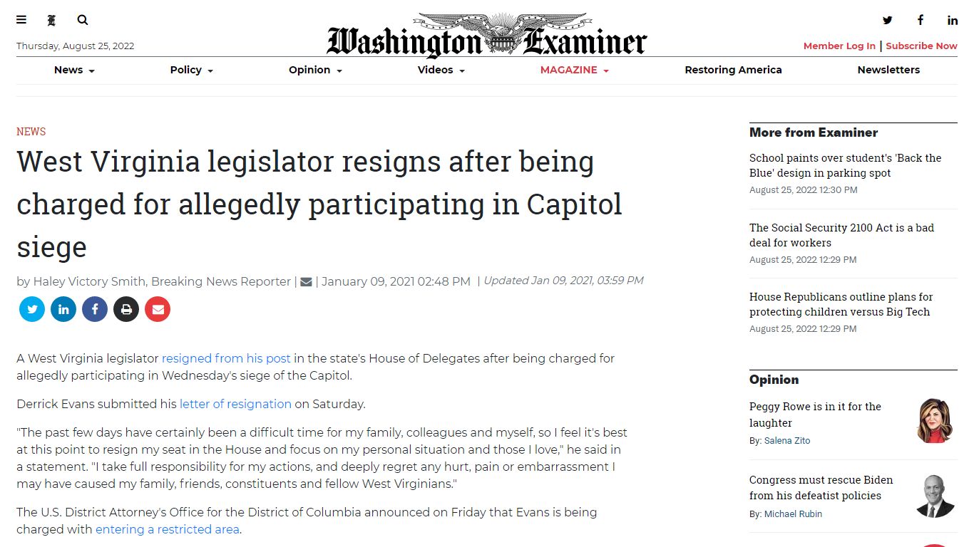 West Virginia legislator resigns after being charged for allegedly ...